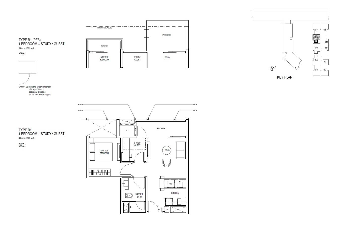 Up @ Robertson Quay 1 Bedroom Floor Plan 6