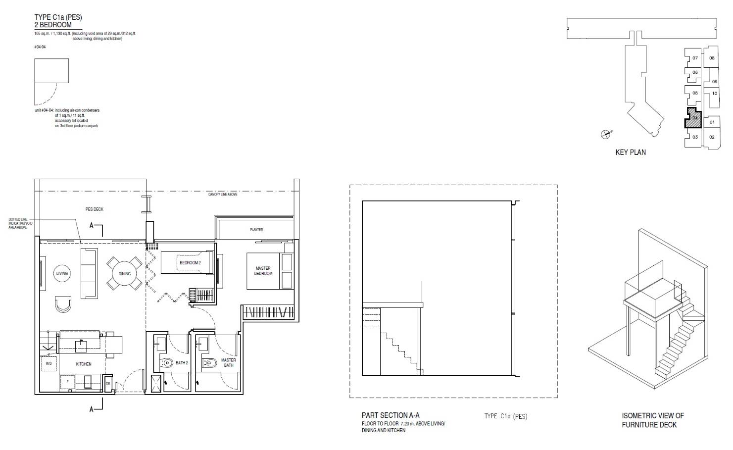 Up @ Robertson Quay 1 Bedroom Floor Plan 9