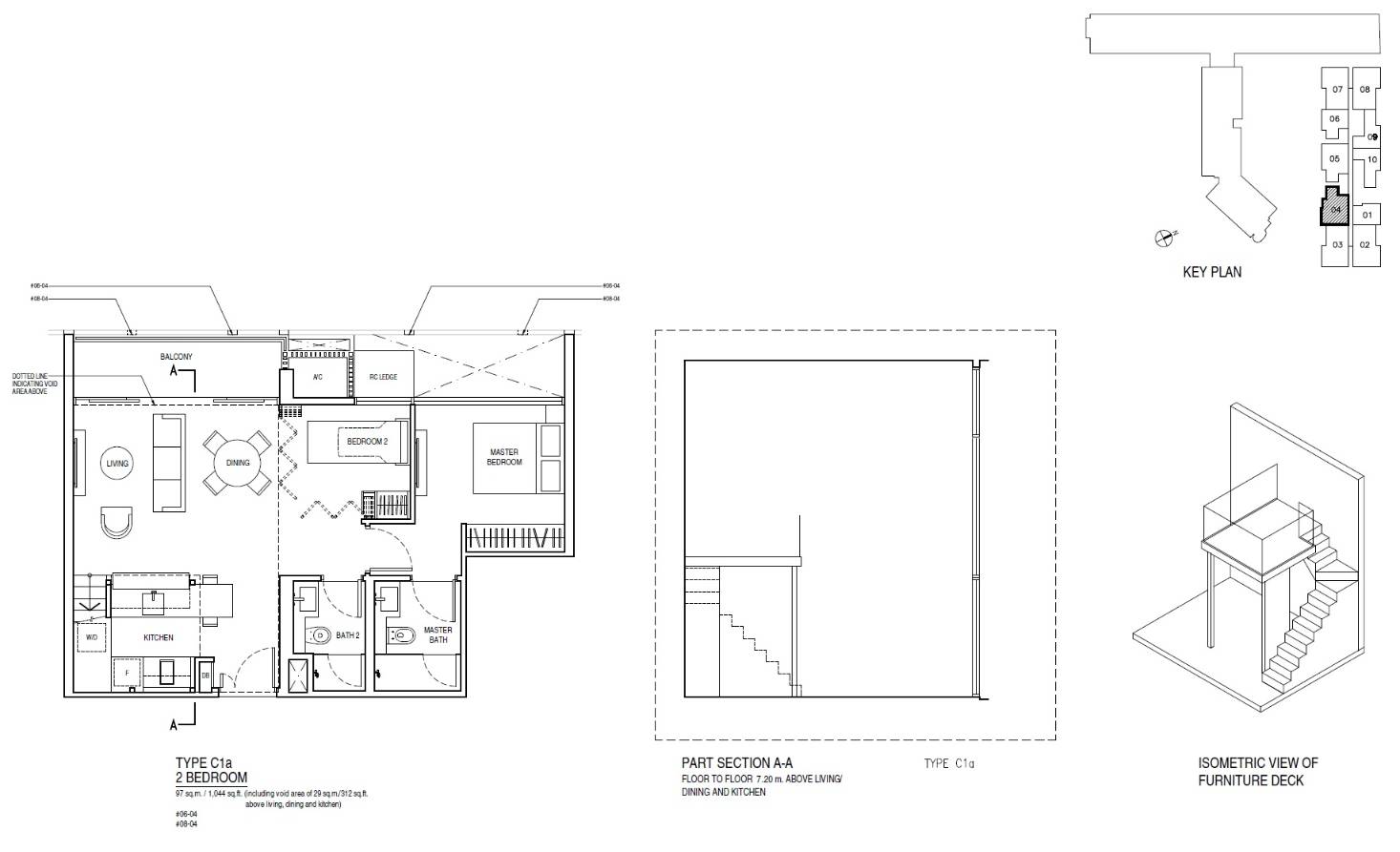 Up @ Robertson Quay 1 Bedroom Floor Plan 10
