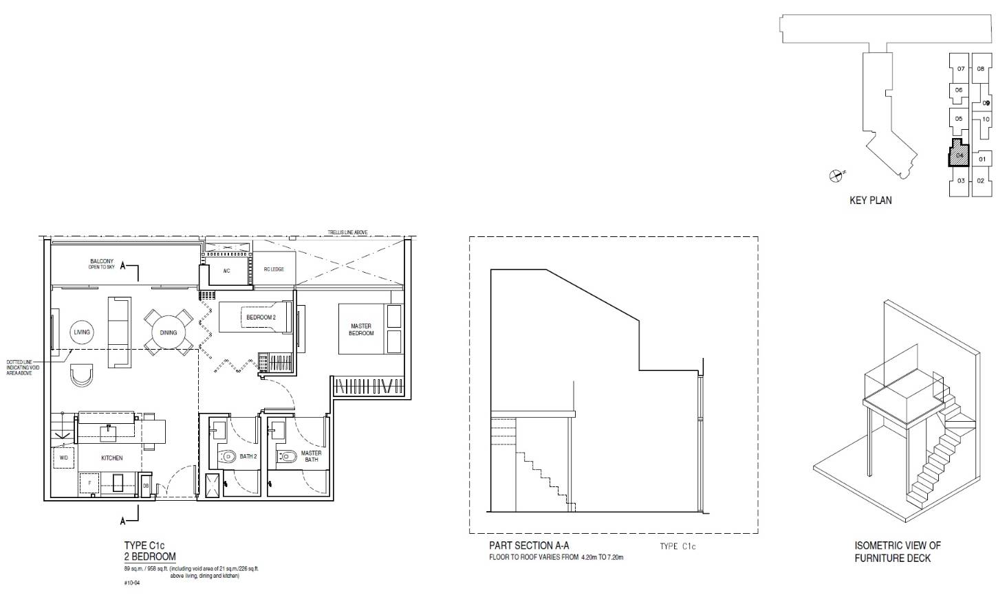 Up @ Robertson Quay 1 Bedroom Floor Plan 11